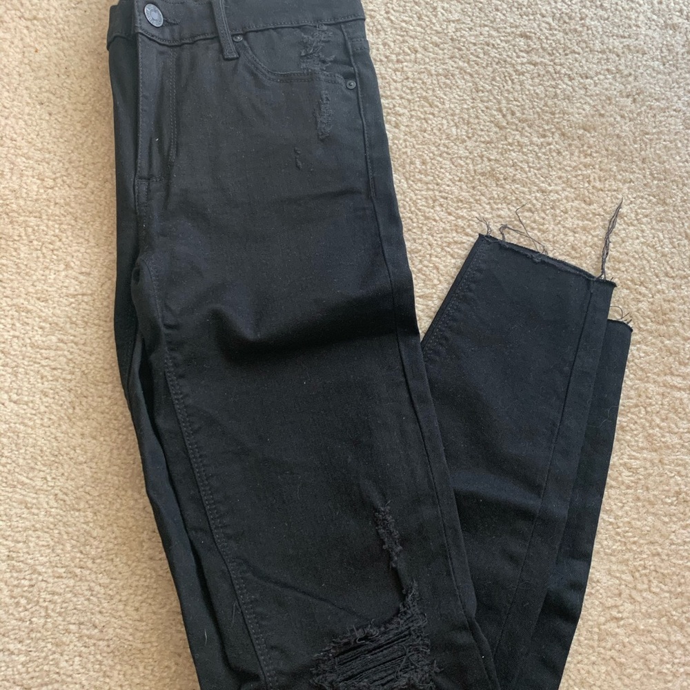 Black Orchid Ripped Distressed Skinny Jeans - Picture 2 of 8